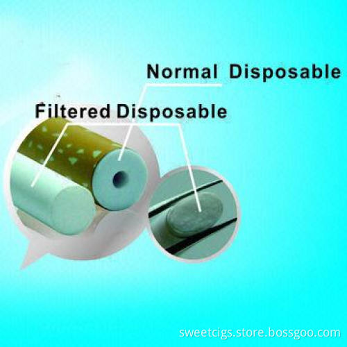 Soft Filter Disposable Electronic Cigarettes with 8.5mm Cartomizer